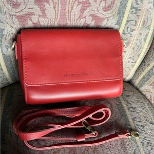 Portland Leather Vibrant Red Crossbody Bag
